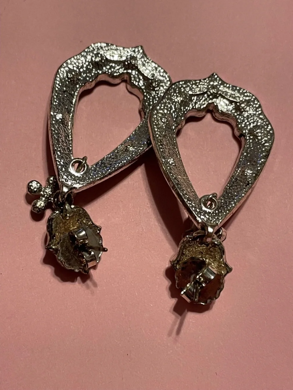 Avon Costume Enamel Rhinestone Pierced Earrings  #7997 💎